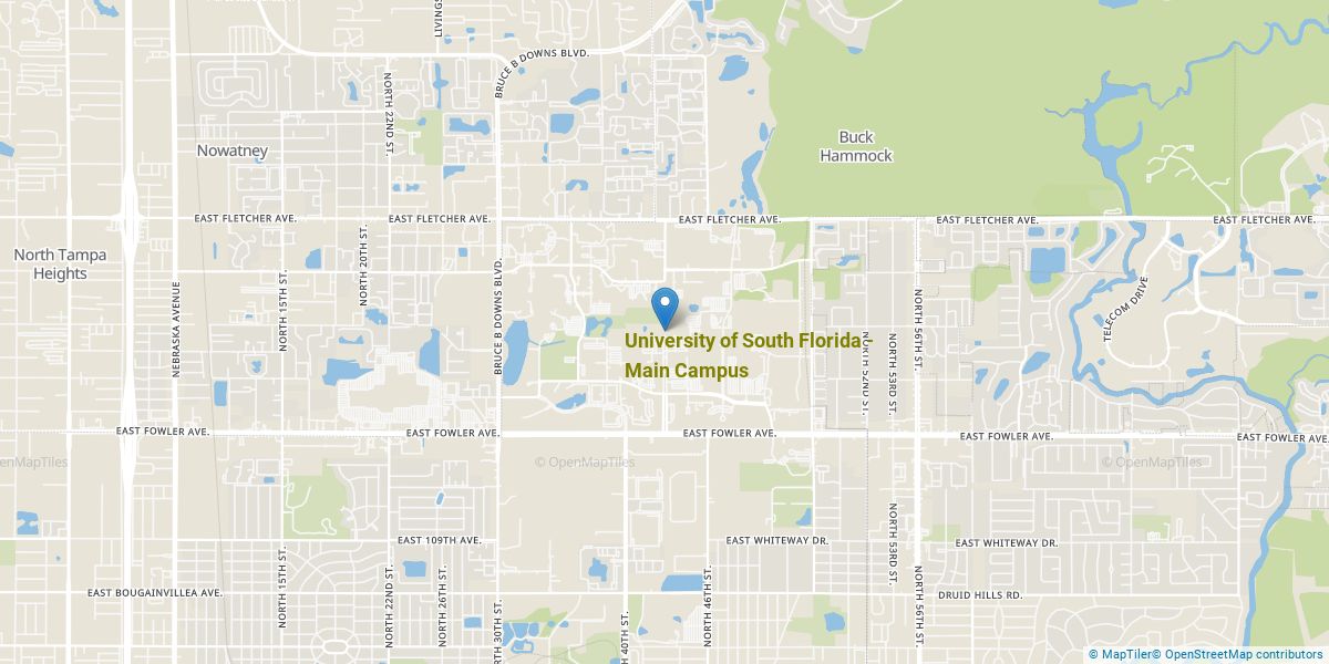 University Of South Florida Campus Map - United States Map
