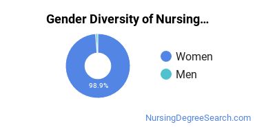 Nursing Education Majors in PA Gender Diversity Statistics